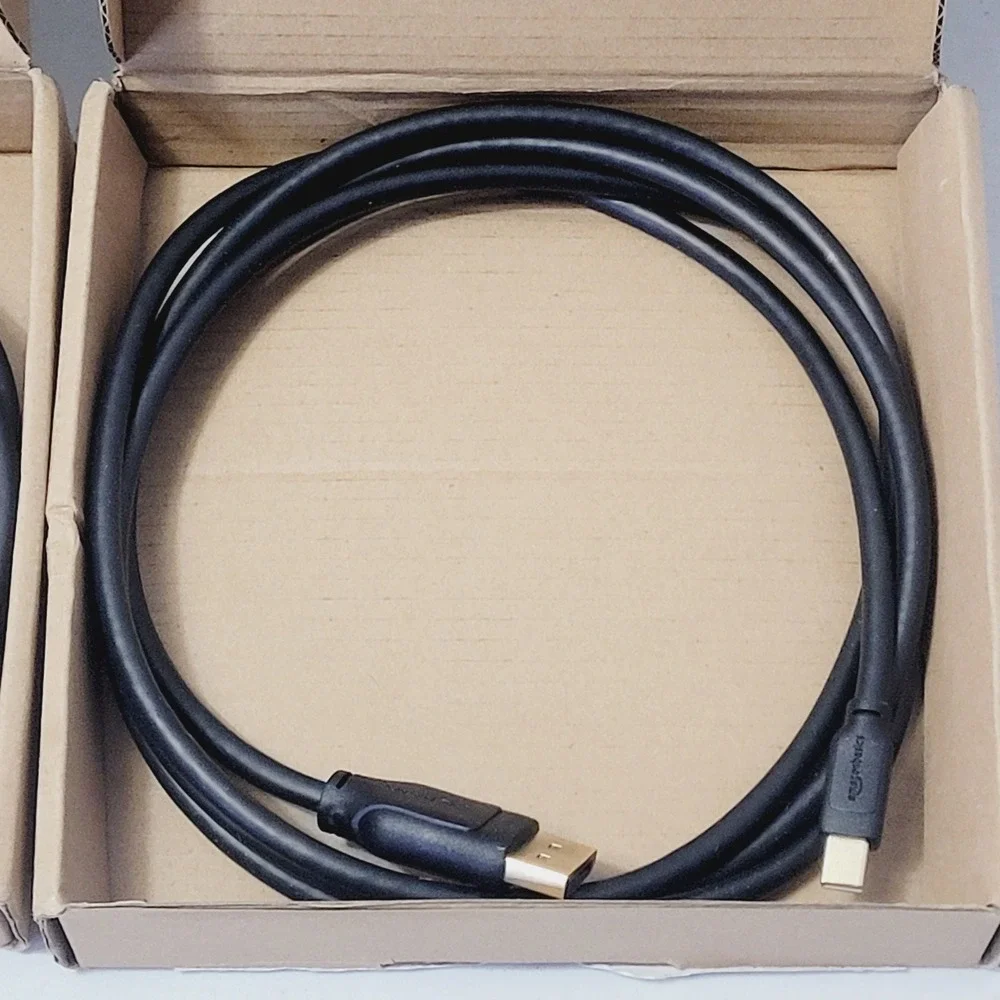 Lot of 2 Amazon Basics Mini DisplayPort to DisplayPort Cable 6ft Black